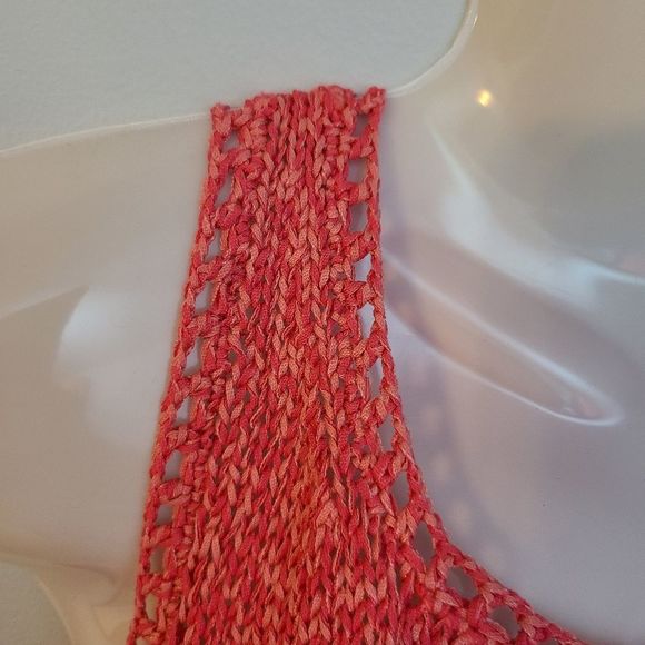 Sigrid Olsen Sport Pink Coral Mix Knitted Sleeveless Tank Womens L NWT - Picture 5 of 12